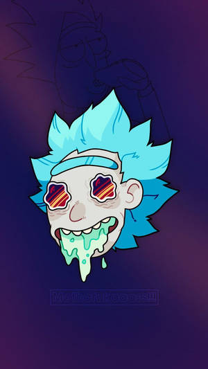 Rick Sanchez Drooling Rick And Morty Wallpaper
