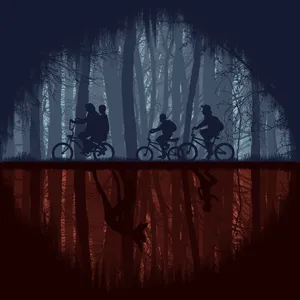 Ride The Roads Of Hawkins With Eleven In Stranger Things Wallpaper