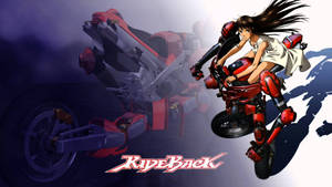 Rideback Red White Title Poster Wallpaper