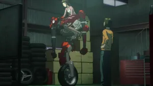 Rideback Rin With Mechanist Haruki Wallpaper