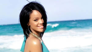Rihanna Beach Photo Shoot Wallpaper