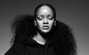Rihanna Black And White Photo Wallpaper