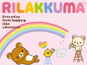 Rilakkuma Laptop Rainbow Wallpaper