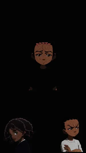 Riley Freeman Expressions Dark Background Wallpaper