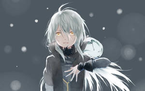 Rimuru Tempest Gray Background Wallpaper