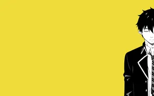 Rin Minimalist Blue Exorcist Wallpaper