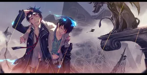 Rin Yukio Art Blue Exorcist Wallpaper