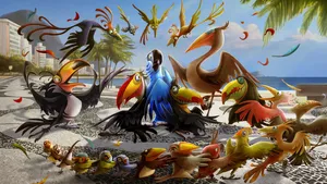 Rio 2 Blu Surrounded Wallpaper