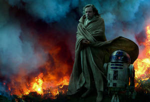 Rise Of Skywalker Luke And R2-d2 Wallpaper