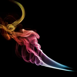 Rising Colored Smoke Black Wallpaper
