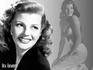 Rita Hayworth Two Images Wallpaper