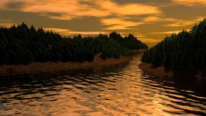 River Landscape Wallpaper