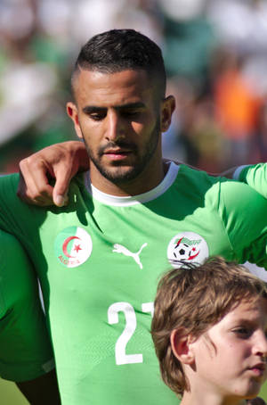 Riyad Mahrez Serious Anthem Wallpaper