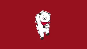 Rj Bt21 In Maroon Wallpaper