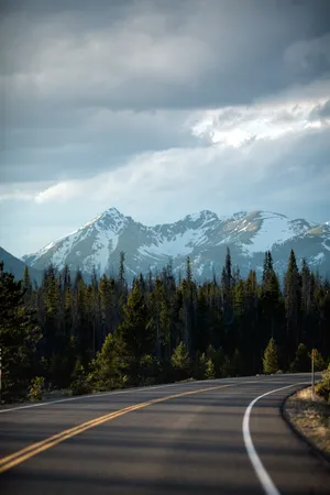 Road Near The Alps Wallpaper