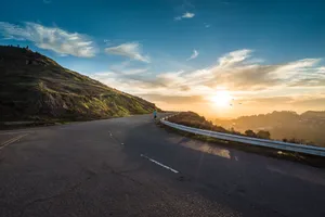 Road On Cliff Wallpaper