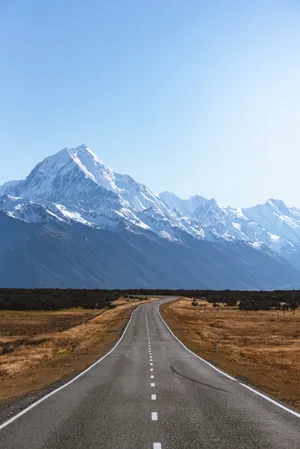Road To Mountain Photo Wallpaper