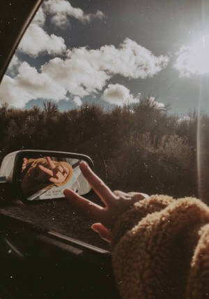 Road Trip And Sky Tumblr Aesthetic Wallpaper