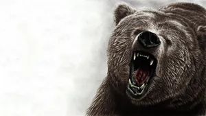 Roaring_ Grizzly_ Bear_ Artwork Wallpaper