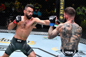 Rob Font Punching His Opponent Wallpaper