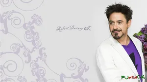 Robert Downey Jr. In Purple Wallpaper