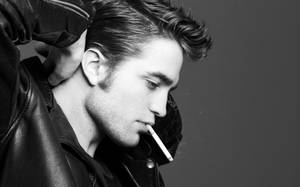 Robert Pattinson With Cigarette Wallpaper