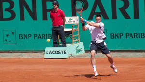 Robin Söderling In French Open Event Wallpaper