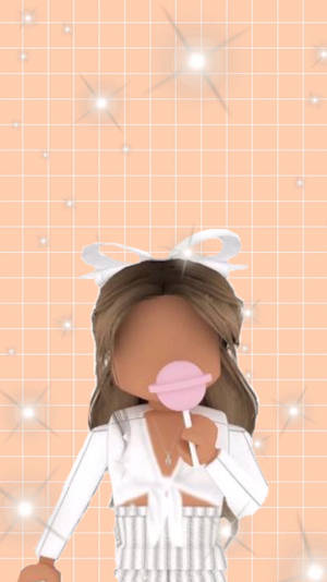 Roblox Aesthetic Girl With Lollipop Wallpaper