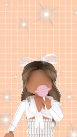 Roblox Aesthetic Girl With Lollipop Wallpaper