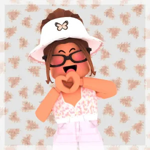 Roblox Aesthetic Girl With A Bear Wallpaper | WallpapersOK