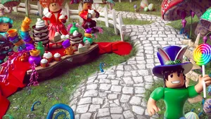 Roblox Cakes Candies Party Wallpaper