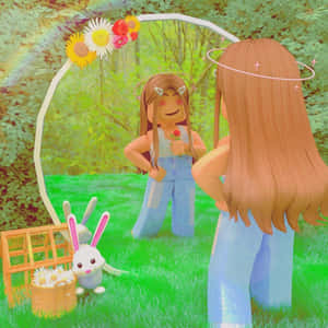 Roblox Gfx Girl In Mirror Wallpaper