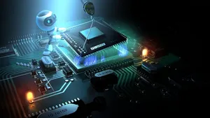 Robot Computer Motherboard Wallpaper