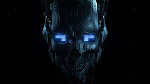 Robotic Gangster Skull Wallpaper