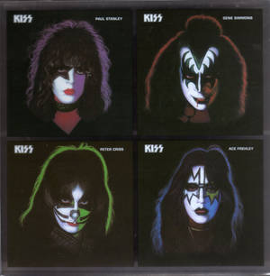 Rock Legends: The Iconic Kiss Band Members Wallpaper