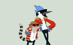 Rock Stars Mordecai And Rigby Wallpaper