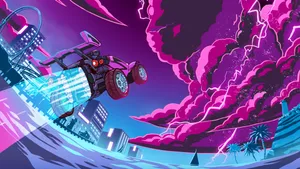 Rocket League Hd Neon Pink Art Wallpaper