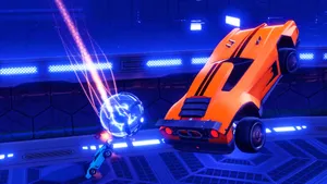 Rocket League Hd Orange Car Wallpaper