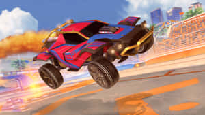 Rocket League Red Car Art Wallpaper