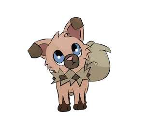 Rockruff Thinking Deeply Wallpaper