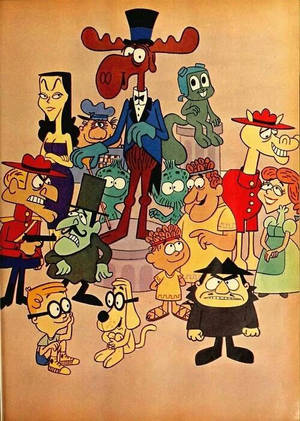 Rocky And Bullwinkle Cartoon Characters Wallpaper