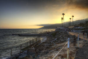 Rocky Malibu Beach Shore Wallpaper