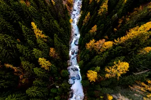 Rocky River Fall Desktop Wallpaper