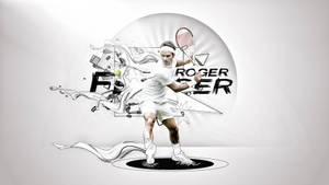 Roger Federer Minimalist Tennis Wallpaper