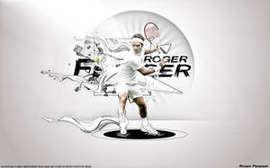 Roger Federer White Poster Wallpaper