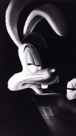 Roger Rabbit Monochrome Portrait Wallpaper