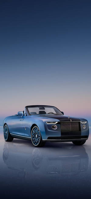 Rolls-royce 4k Dawn Blue Aesthetic Wallpaper