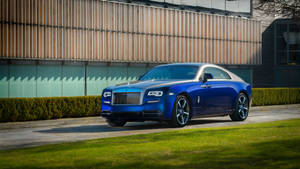 Rolls-royce 4k Wraith Near Grass Lawn Wallpaper