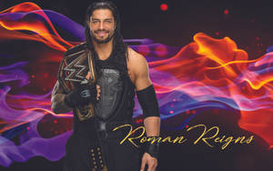 Roman Reigns Colorful Illustration Wallpaper