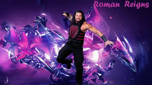 Roman Reigns Purple Abstract Wallpaper